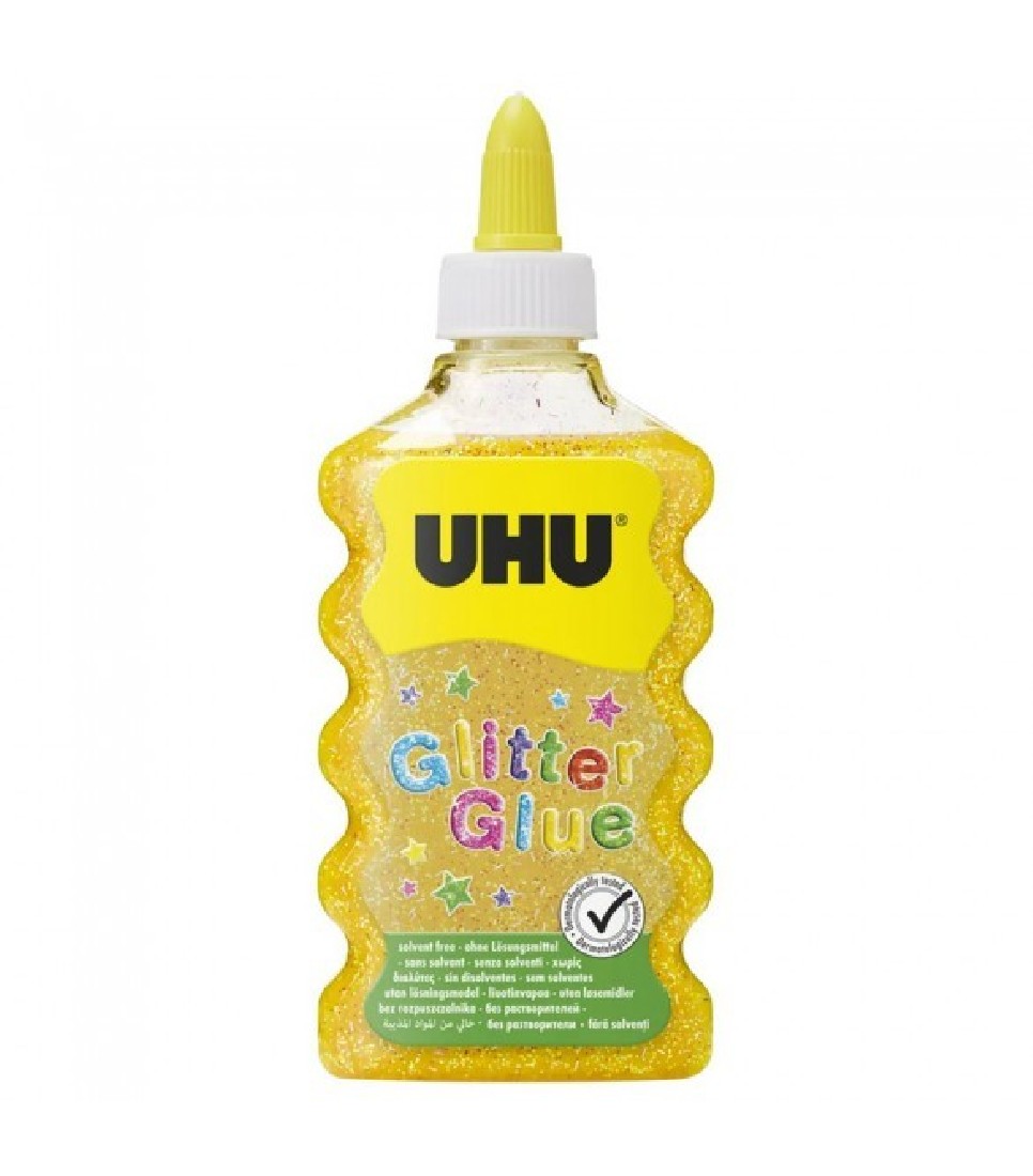 UHU Χρυσοκόλλα Glitter Glue 177ml (Χρυσό)