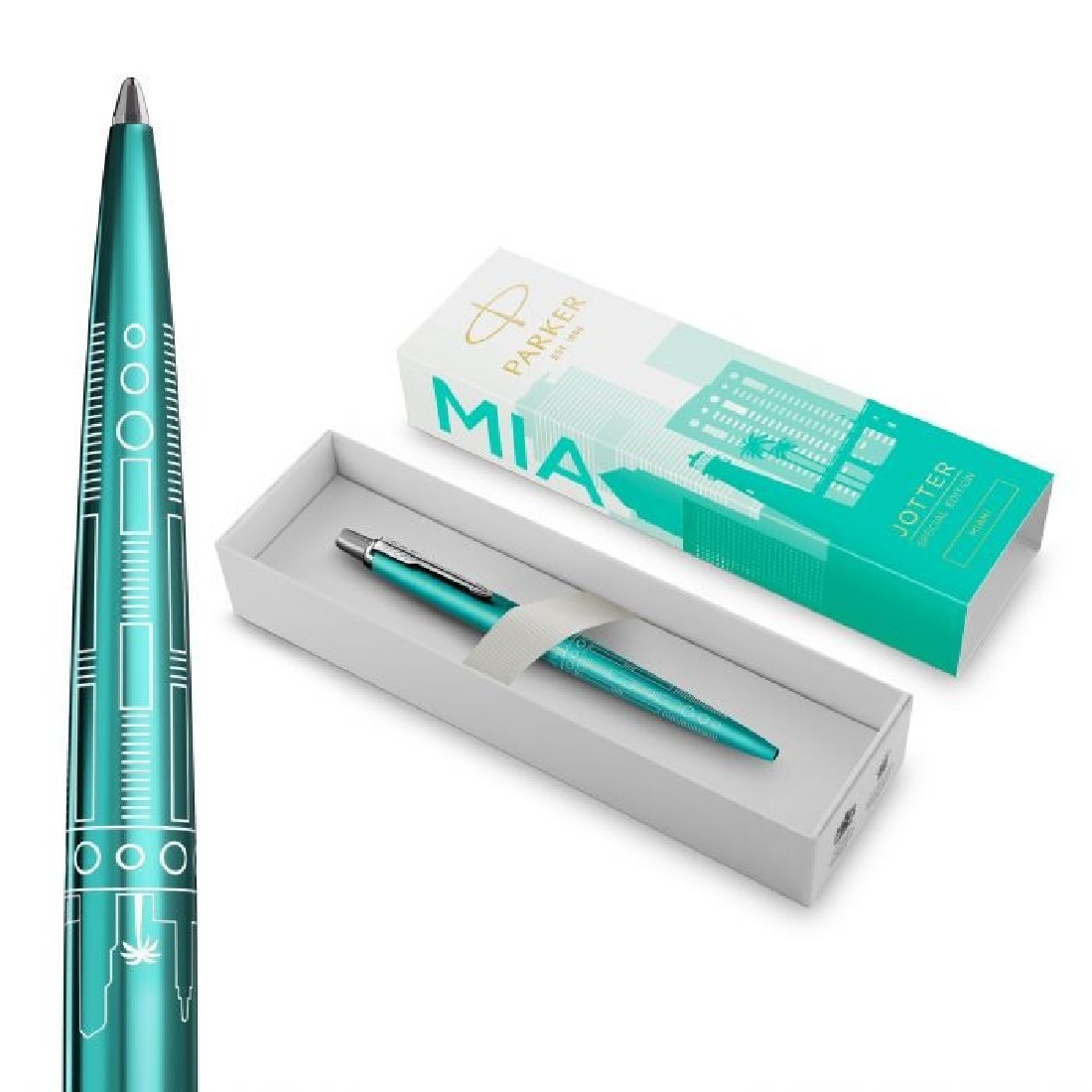 Parker Jotter Special Editon Global Icons Miami Turquoise CT Ballpen