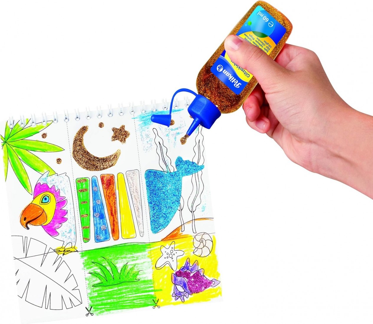 Pelikan glitter glue  60ml light green