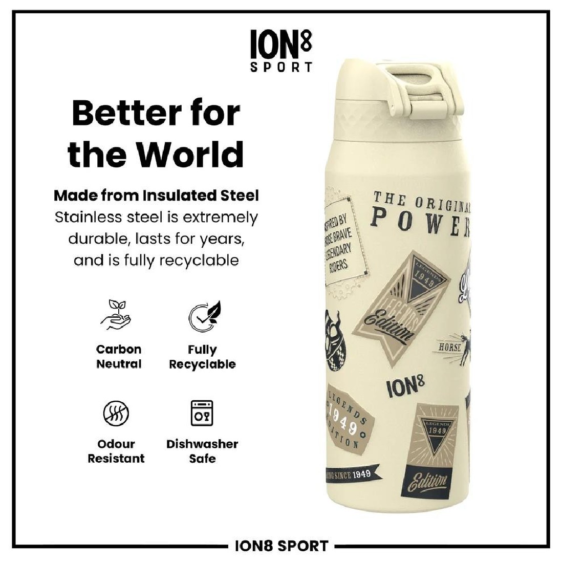 Παγούρι Μεταλλικό θερμός με καλαμάκι 750ml MotoGP Classic Ion8