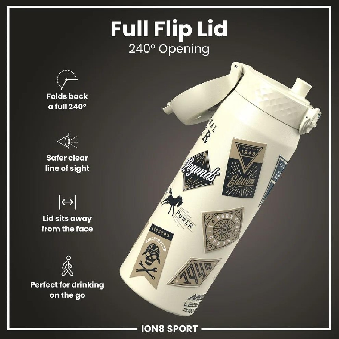 Παγούρι Μεταλλικό θερμός με καλαμάκι 750ml MotoGP Classic Ion8