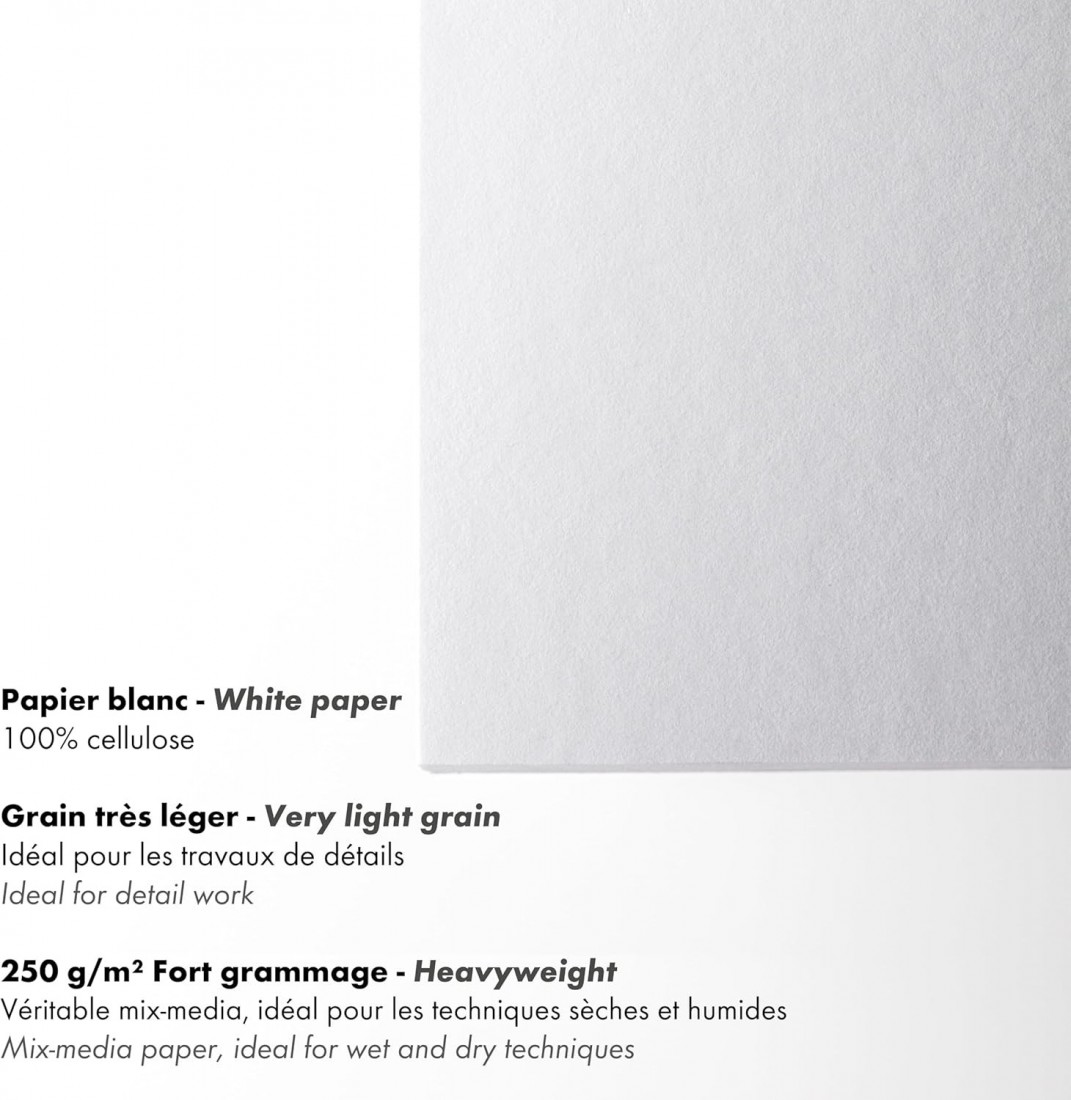 Clairefontaine A4 Paint on mix media 250gr 40sheets 96537C