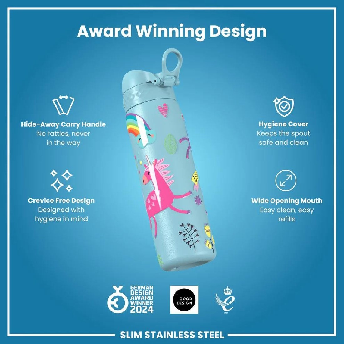 Παγούρι μεταλλικό 600ml Unicorns ION8