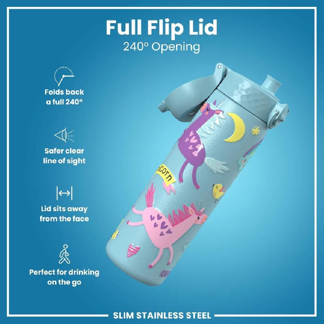 Παγούρι μεταλλικό 600ml Unicorns ION8