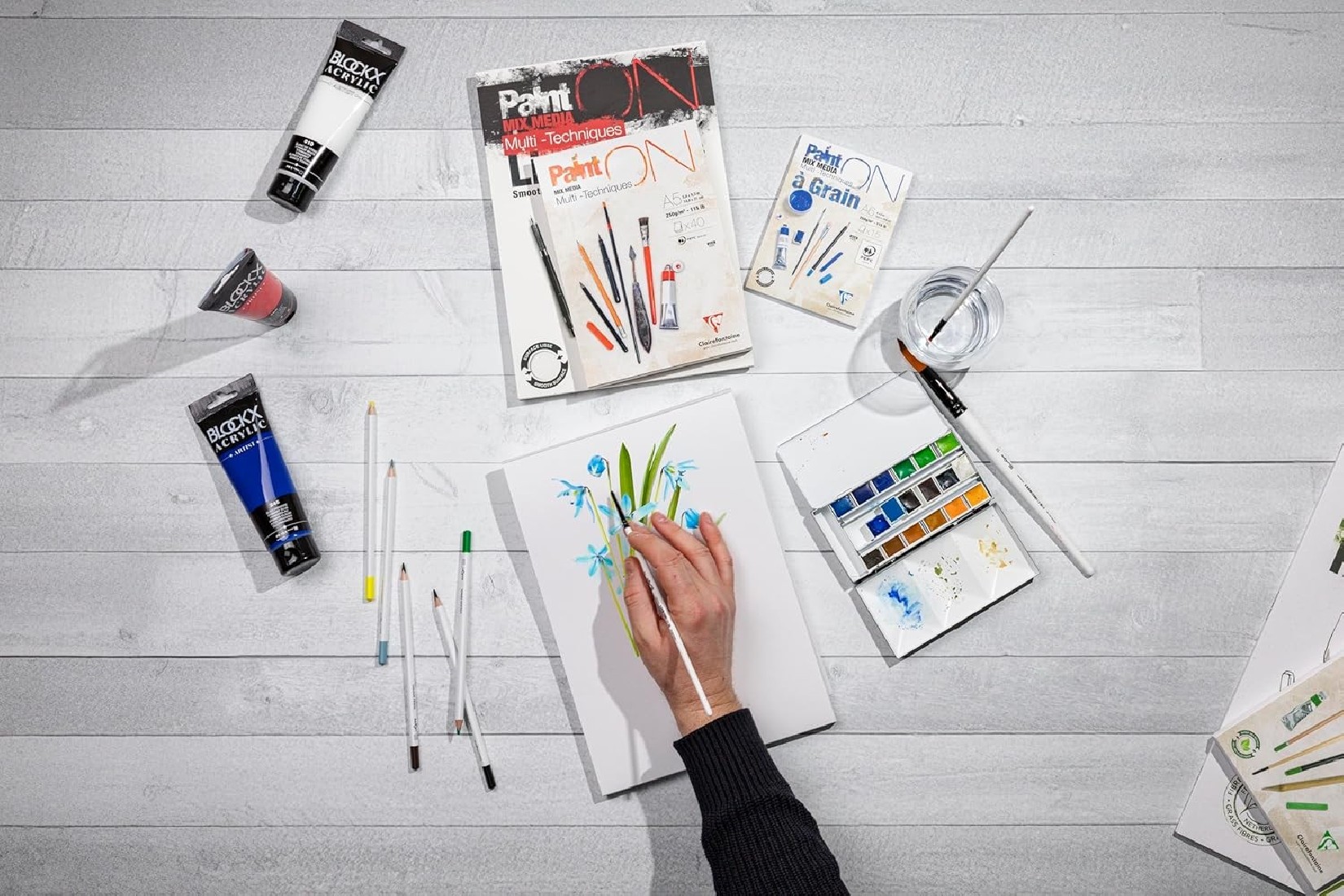 Clairefontaine A3 Painh on mix media, Recycled, 250gr 30sheets 975742