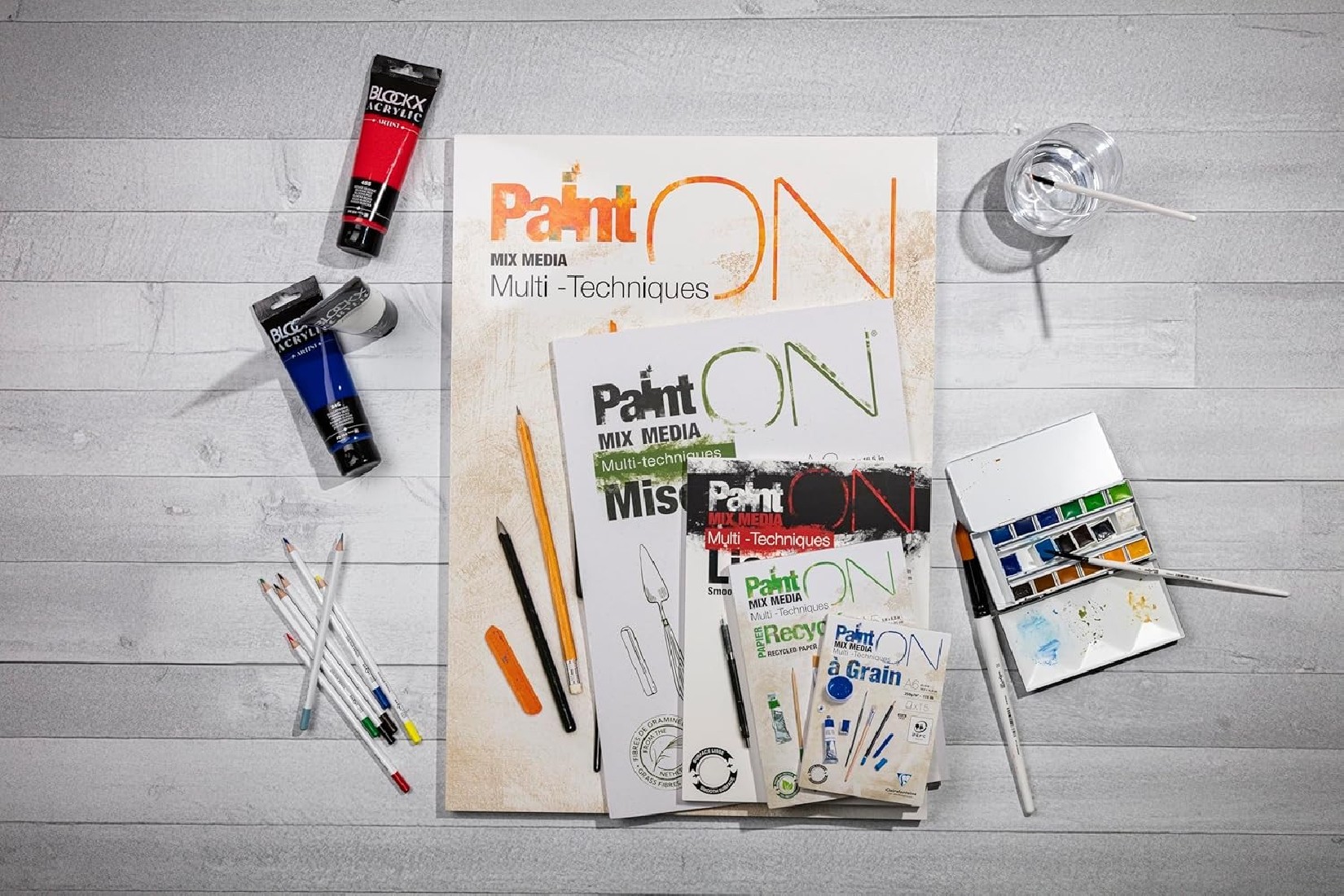 Clairefontaine A3 Painh on mix media, Recycled, 250gr 30sheets 975742
