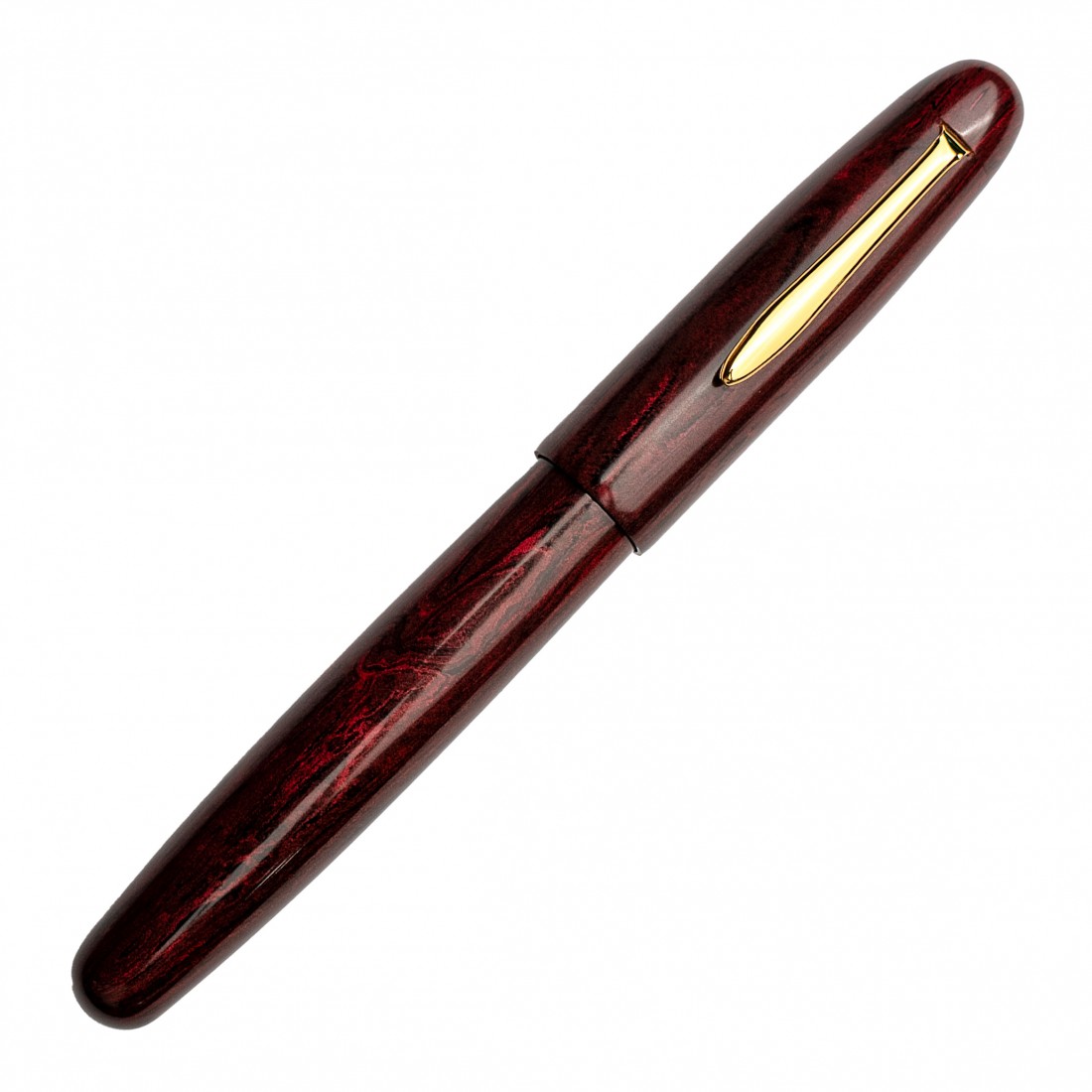 Eboya Houju Tanshin ebonite large  fountain pen with 14k nib