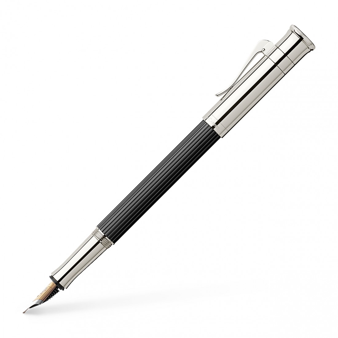 Graf Von Faber Castell Classic Platinum Ebony  Fountain Pen 145551