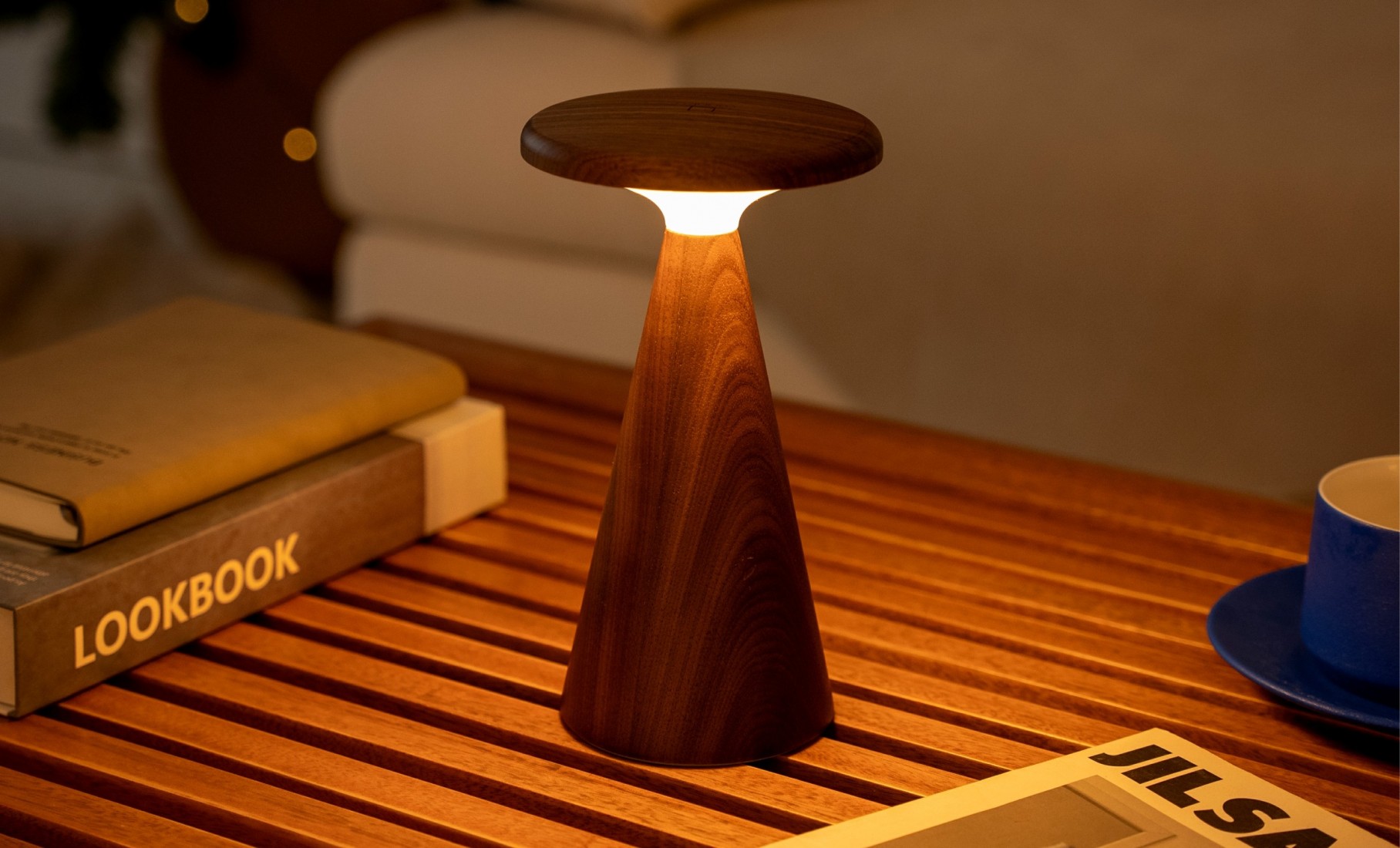 Gingko Sylva Table Lamp Large - Walnut G056L-WT