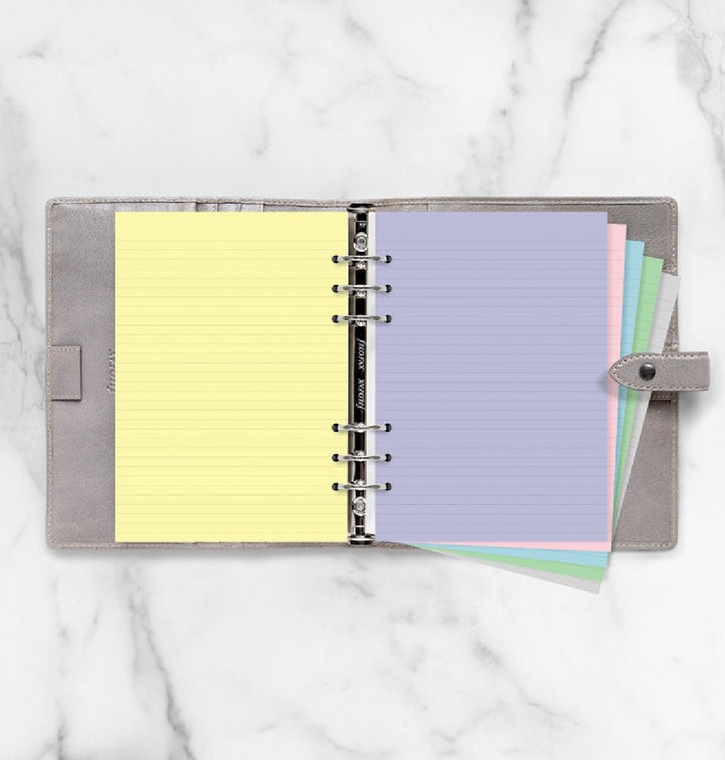 Filofax Pastel Ruled Notepaper Refill - A5 132610