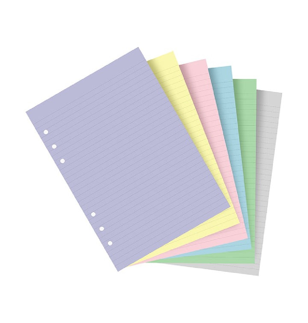 Filofax Pastel Ruled Notepaper Refill - A5 132610