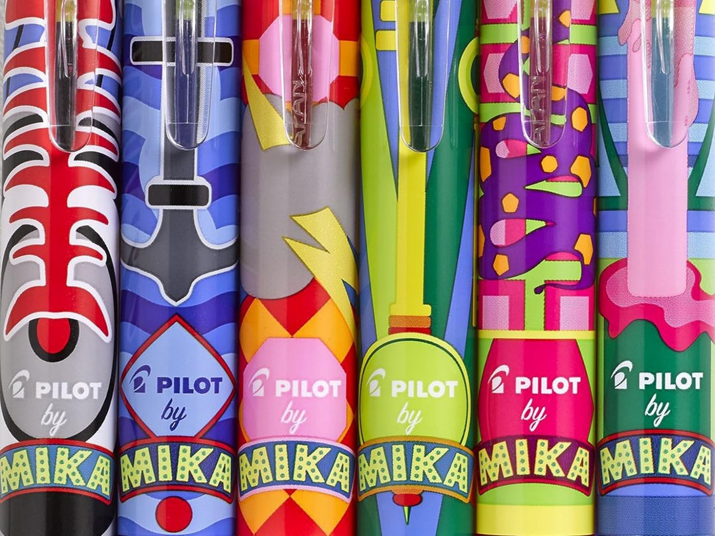 Pilot Frixion Ball  Clicker MIKA 0.7mm Rollerball Pen 6 τμχ (Limited Edition)