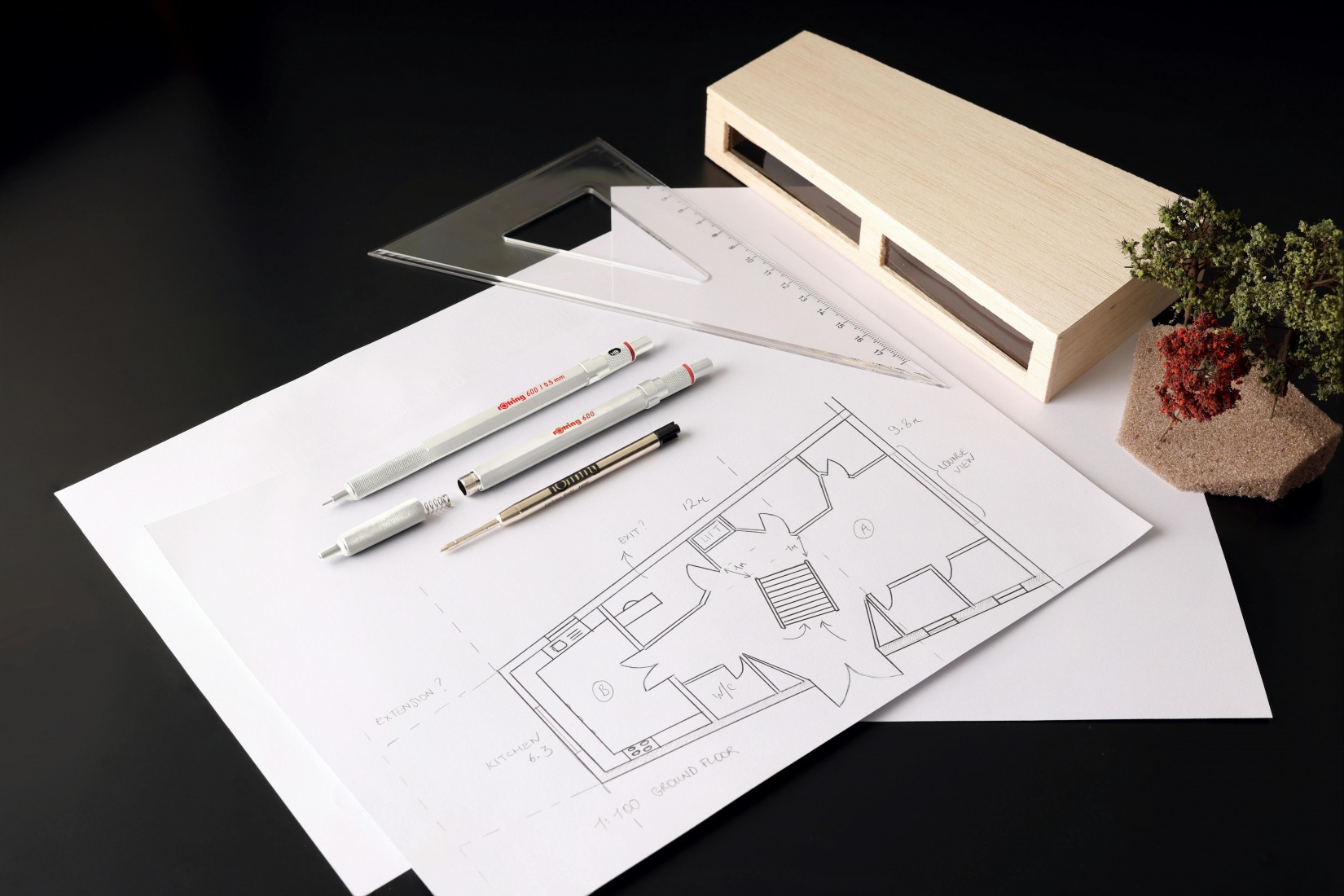 Rotring 600 Pearl White Mechanical Pencil 0,5mm