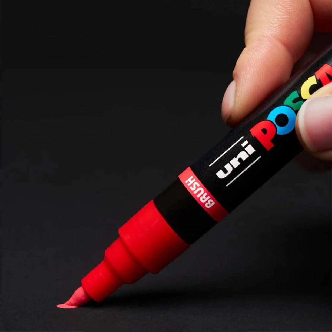 POSCA Μαρκαδόρος  PC-5BR 1-4mm Μύτη Πινέλο - Black
