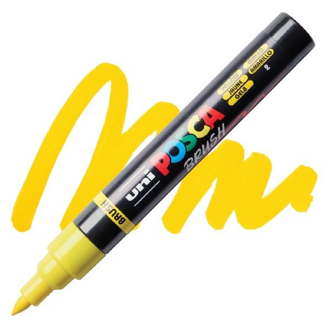 POSCA Μαρκαδόρος  PC-5BR 1-4mm Μύτη Πινέλο - Yellow