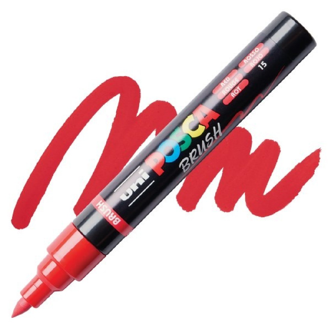 POSCA Μαρκαδόρος  PC-5BR 1-4mm Μύτη Πινέλο - Red