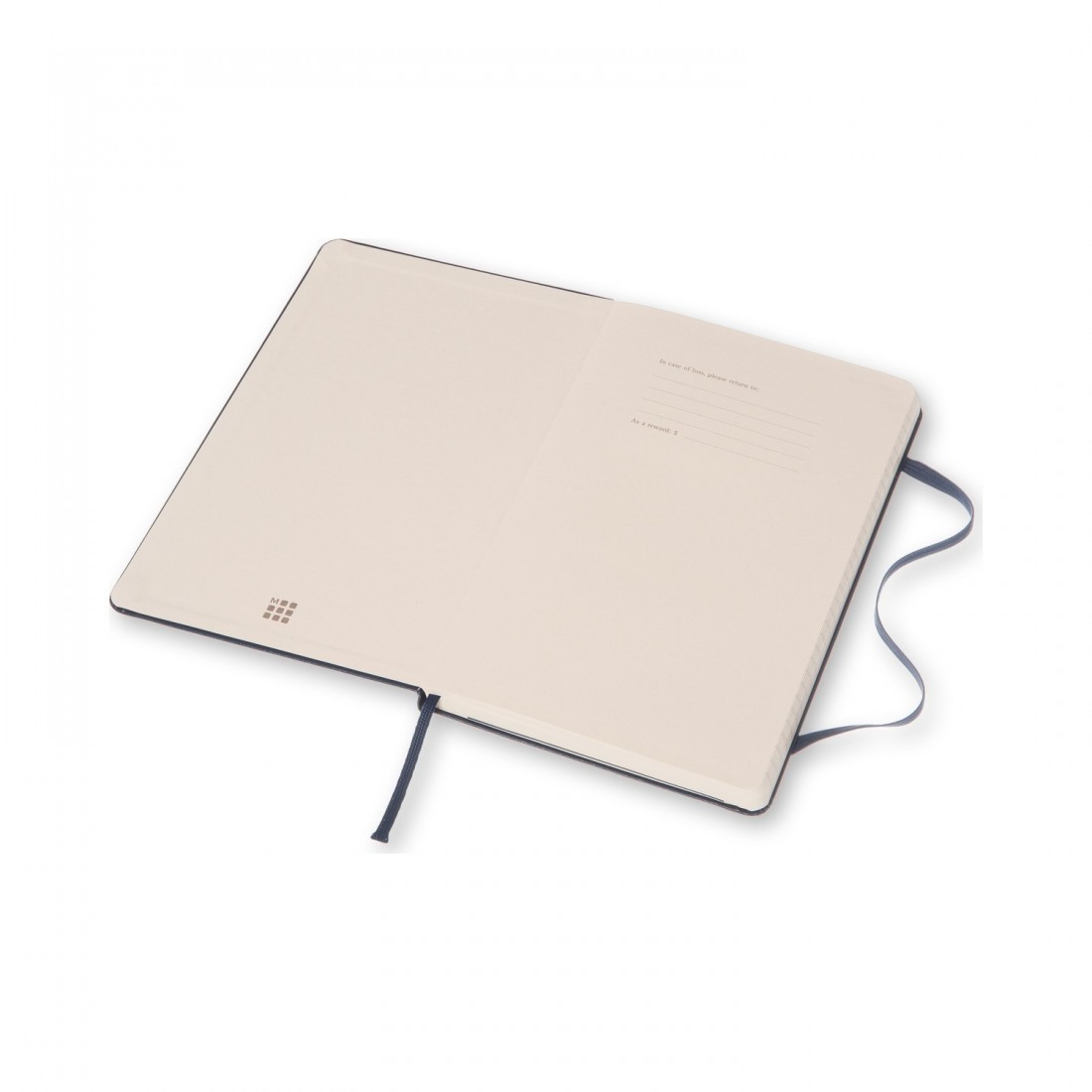 Moleskine notebook squared sapphire blue hard cover large 13x21