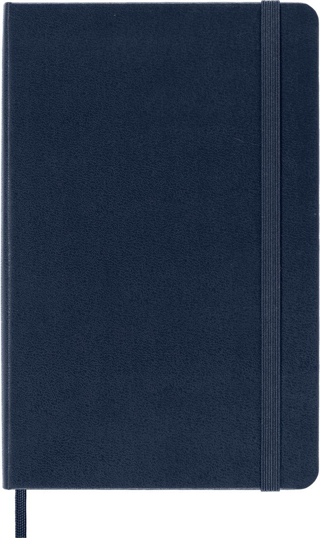 Moleskine notebook medium 12x18 ruled sapphire blue hard cover