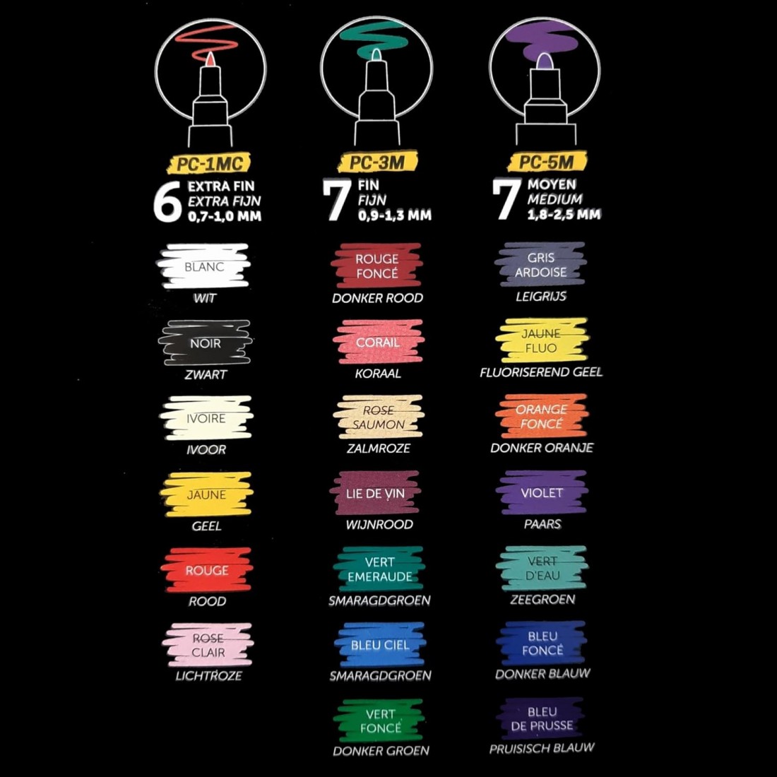 POSCA Markers Metal Box Manga Colours Set of 20 pcs