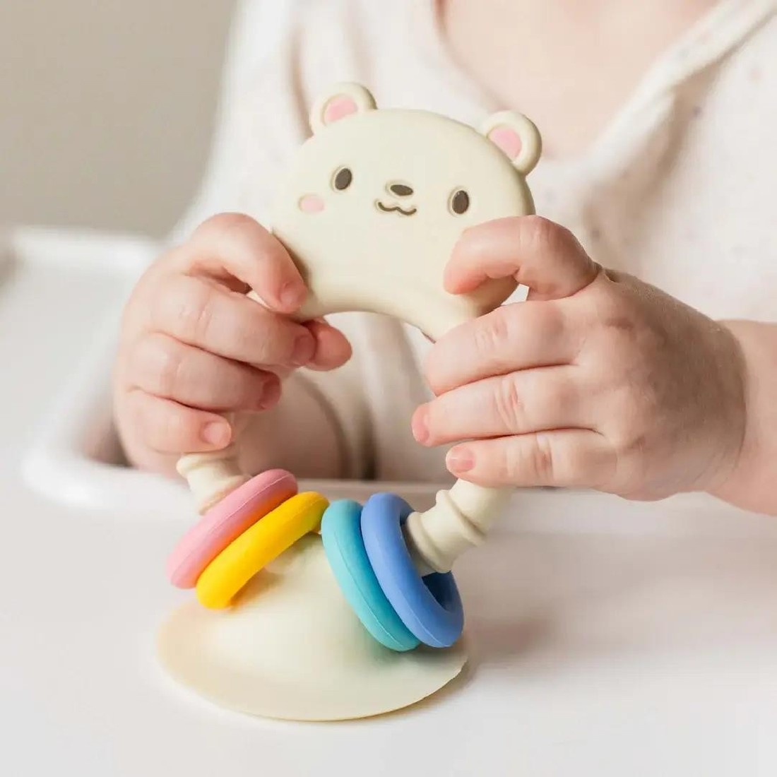 Βρεφική κουδουνίστρα High Chair Buddy – Silicone Bear 20325 Tiger Tribe