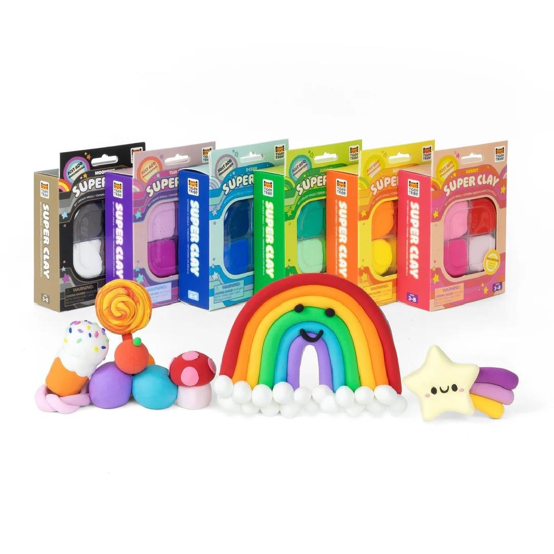 Σετ με πηλό Super clay Sunset Pink + Red 94222 Tiger Tribe