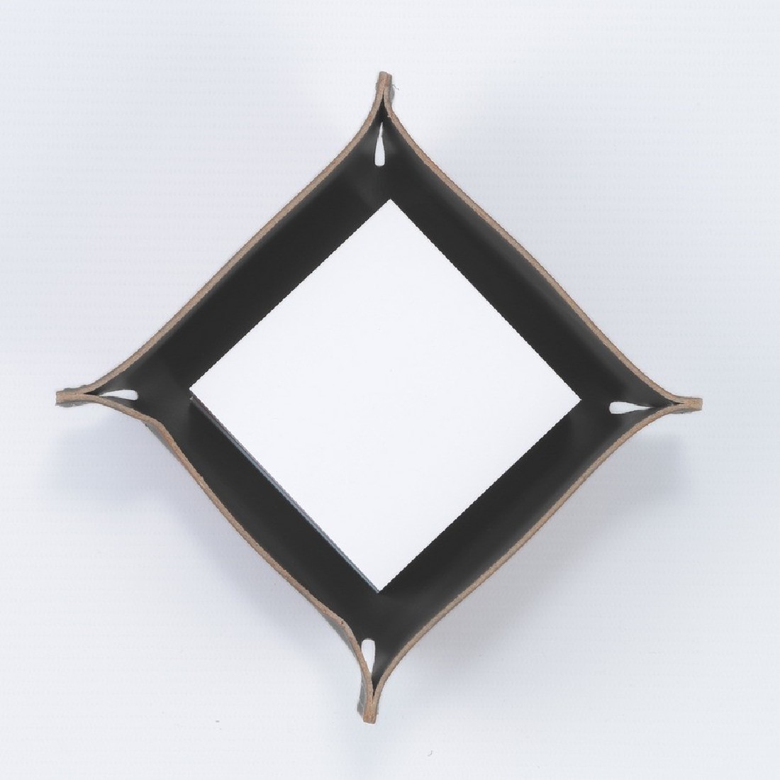 Memo Holder Stackable Grafite recycled leather Vacavaliente