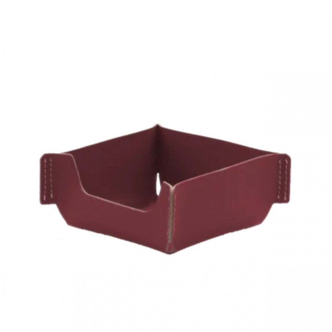 Memo Holder Stackable Merlot  recycled leather Vacavaliente