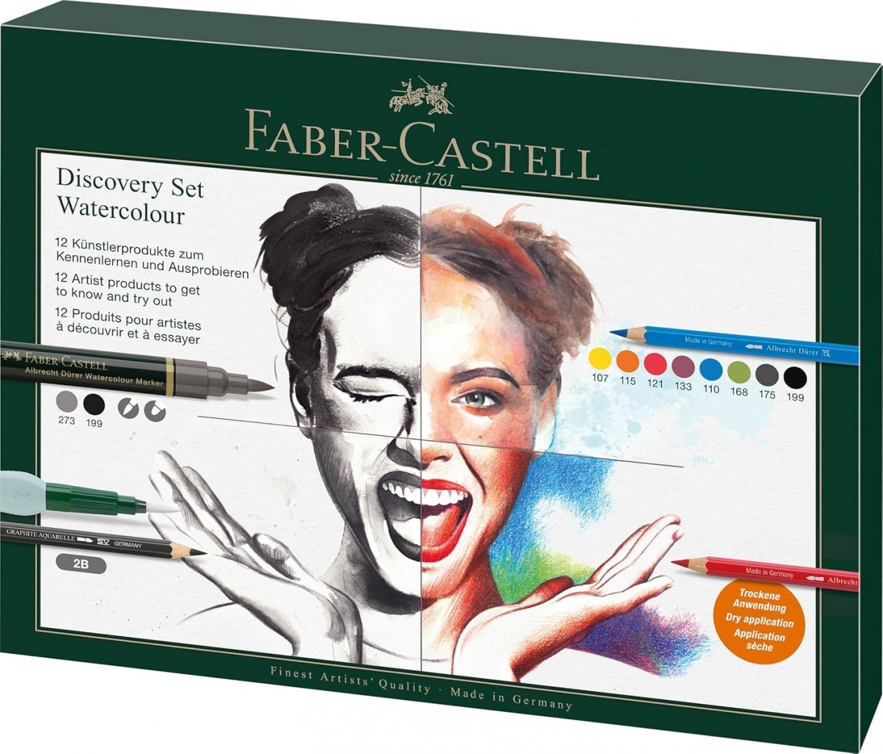 Faber Castell Discovery Set Albrecht Durer Water Soluble Art Set, 12 Piece 117520