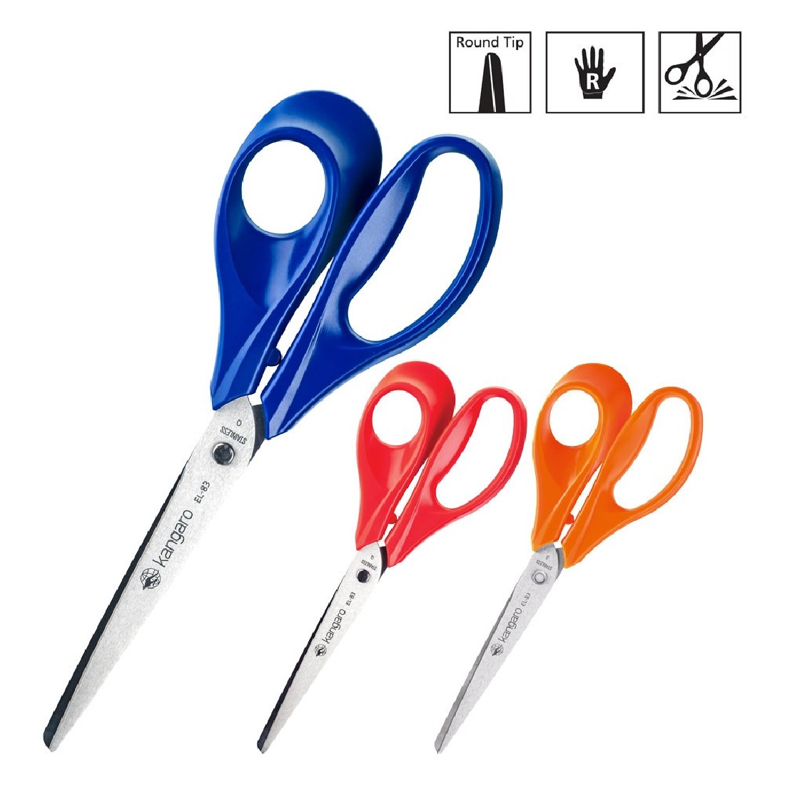 Ψαλίδι Μεγάλο με Εγονομική Λαβή EL-83  21cm  Kangaro