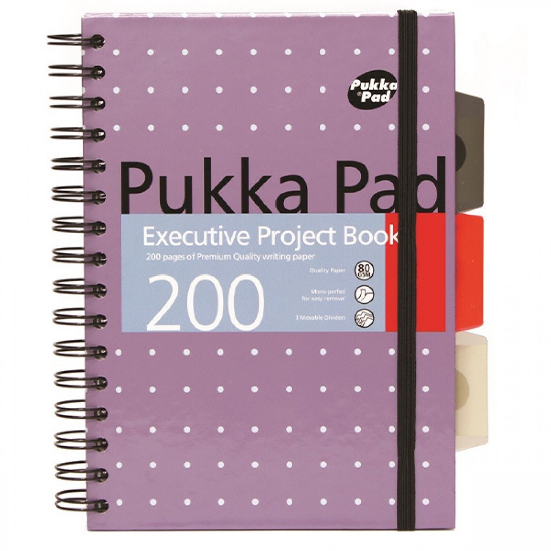 Τετράδιο Σπιράλ Α5 Executive με Τρύπες 80 gr 200 φύλλα 6336-ΜΕΤ Pukka Pad