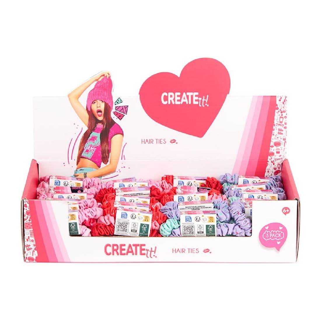 Λαστιχάκια μαλλιών Fun κόκκινο 841015 Create it!