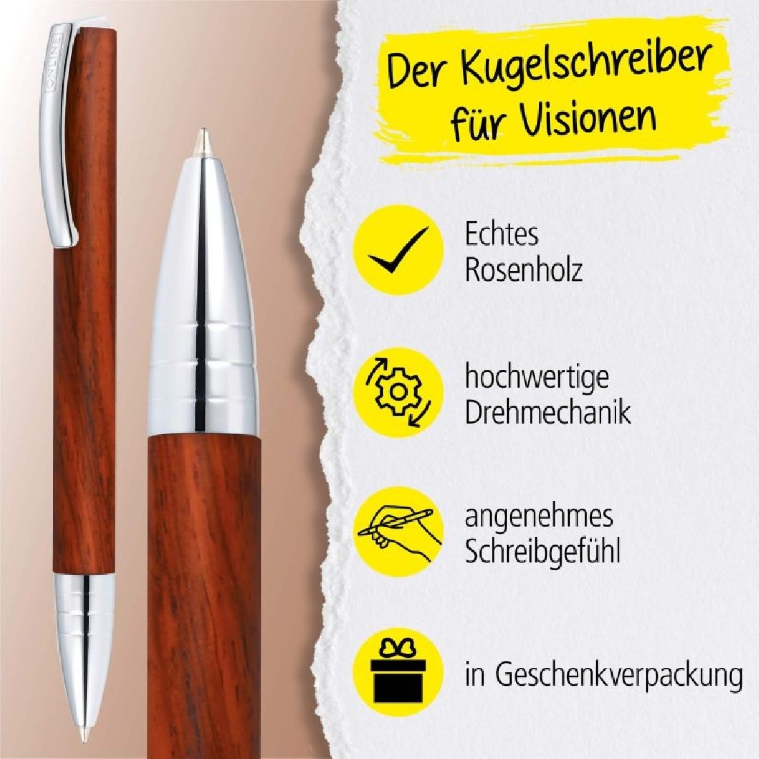 Ballpen Vision Nature Rosewood, in gift box 36121 Online