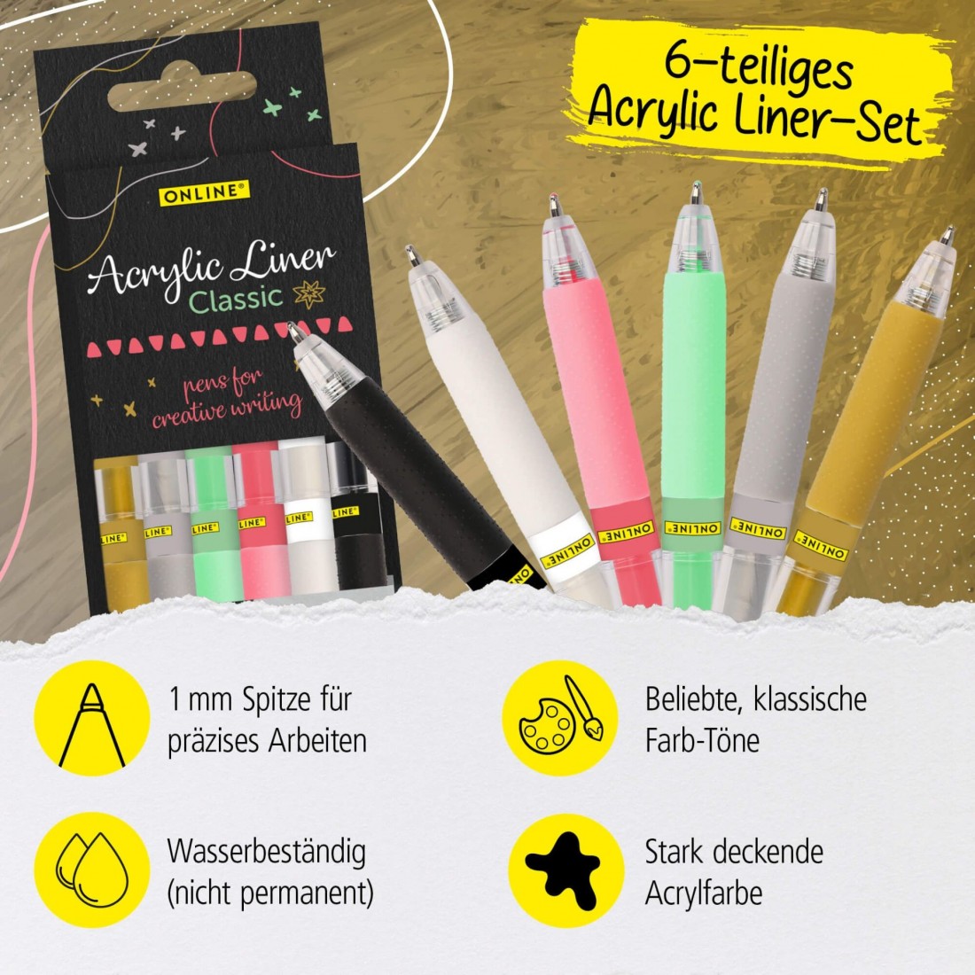 Acrylic Liner Classic, 6 pens 18631/6 Online