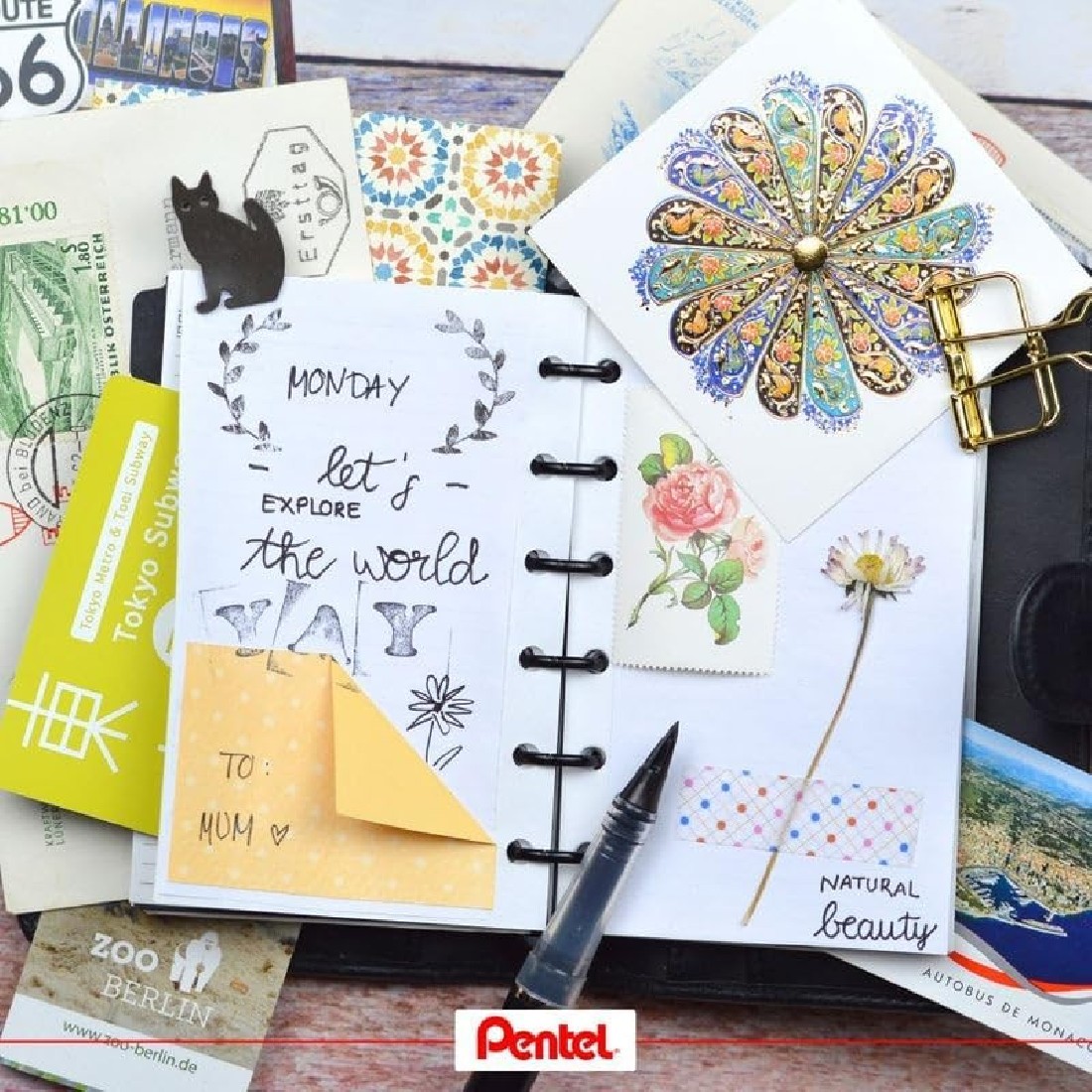 Pentel Tradio Pulaman, Black Ink, TRJ50-A, fountain pen with plastic nib