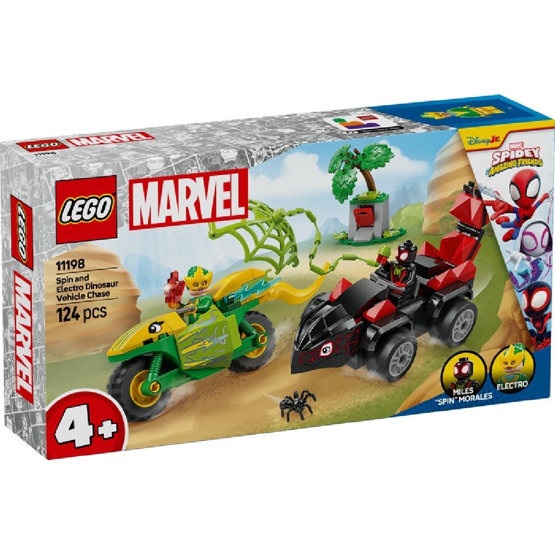 Spidey - Spin And Electro Dinosaur Vehicle Chase 11198 Lego Marvel.