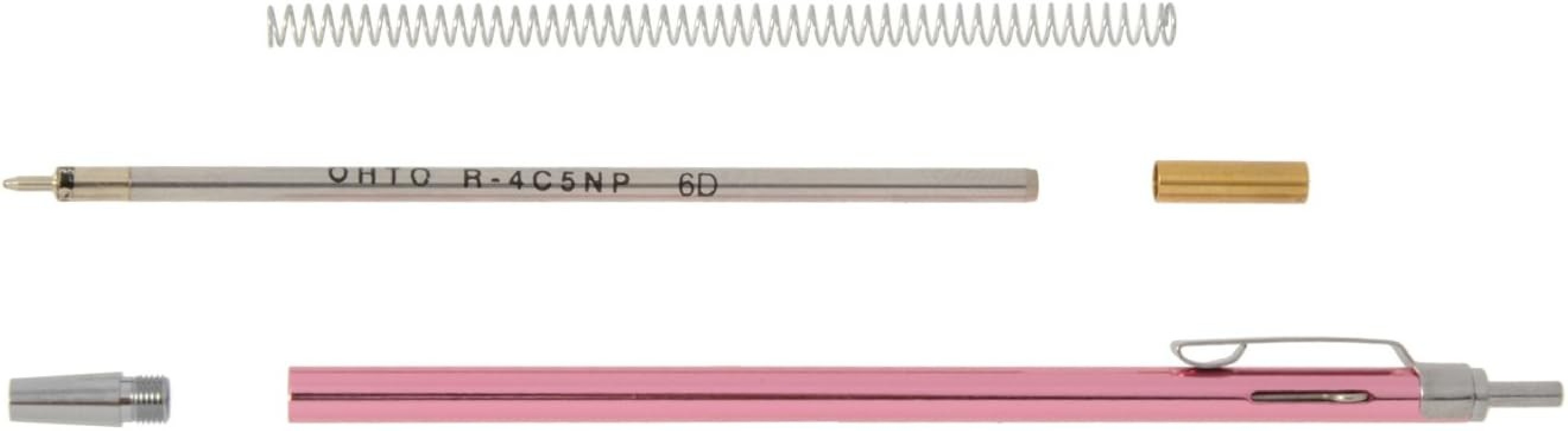 Ohto Minimo Ball Point Pen In Card Case - pink