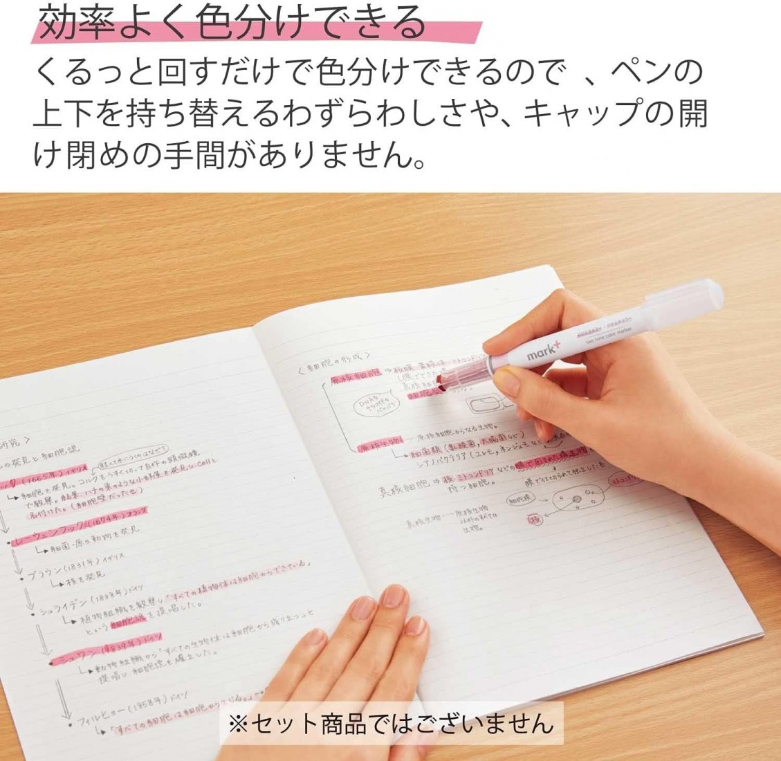 Kokuyo set 5pcs 2way  highlighters PM-MT100-5S2