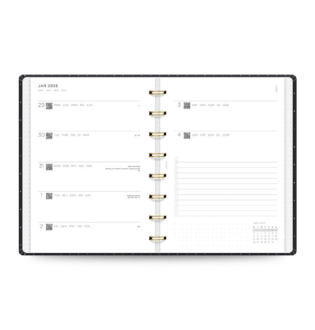 Notebook Moonlight A5 2026 Planner Week On Two Pages 26-68300 Filofax