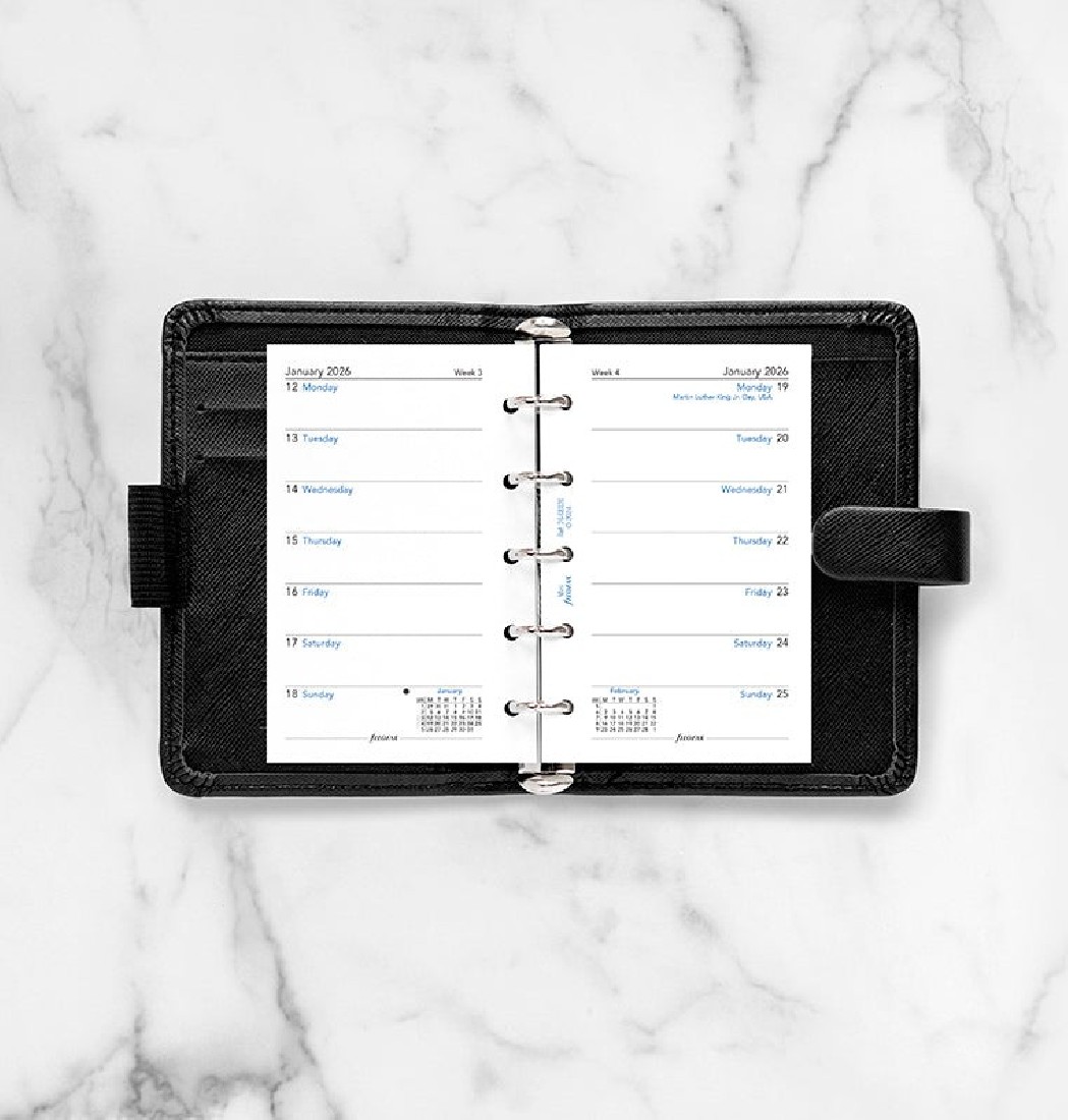 Refill 2026 Mini Week On One Page 26-68126 Filofax