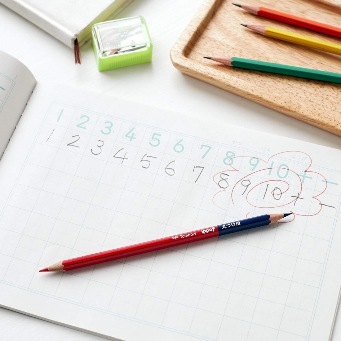 Tombow ippo wooden pencils 12pcs, blue and red CV-KIVP