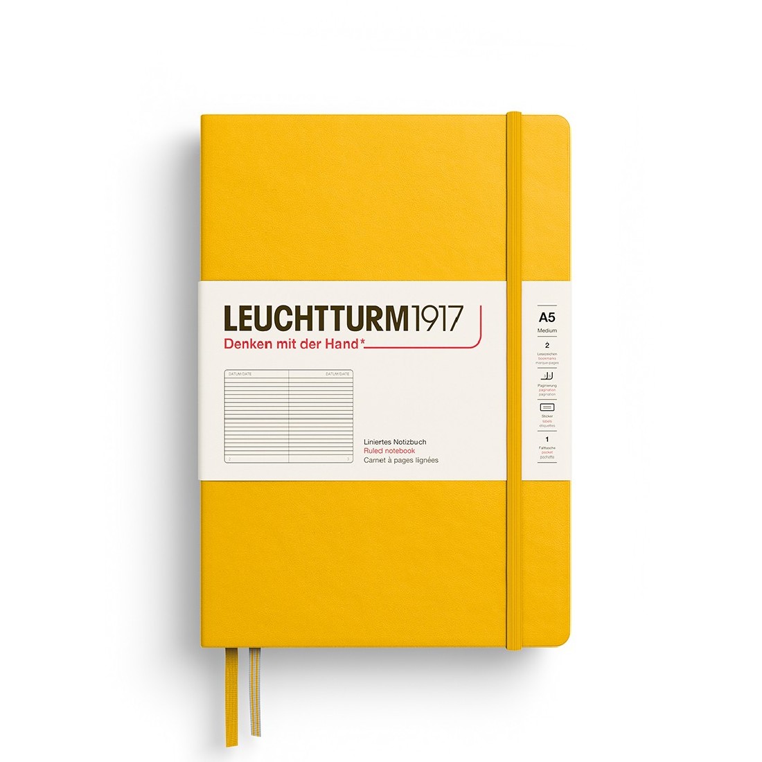 Leuchtturm 1917 Notebook A5 Sunflower Ruled Hard Cover