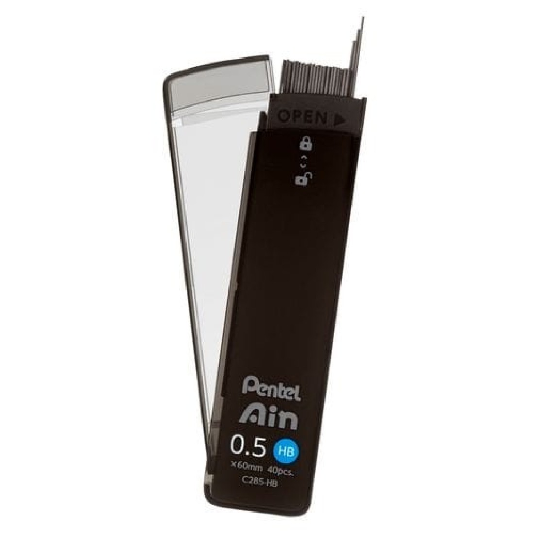Pentel Ain leads 0,5mm HB, 60mm, 40pcs, C285-HB