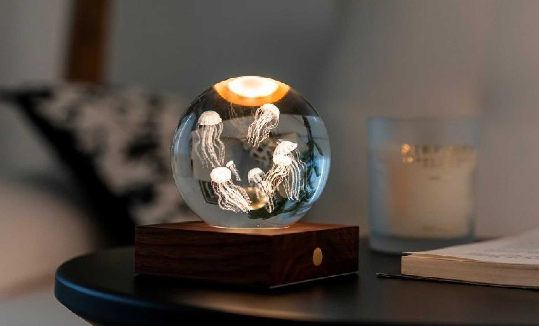 Gingko Amber Crystal Light 3D Jefllyfish G025JF