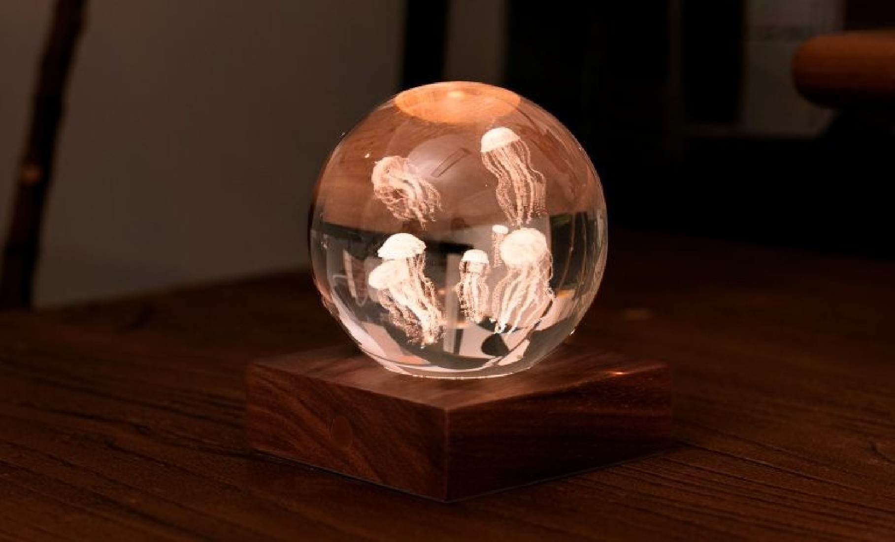 Gingko Amber Crystal Light 3D Jefllyfish G025JF