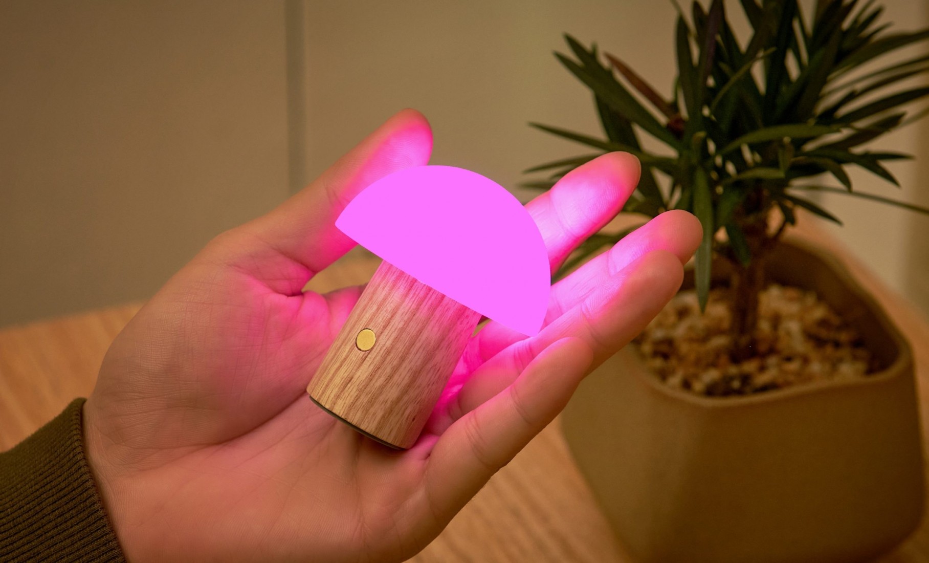 Gingko Alice Mushroom Lamp Super Mini White Ash G055S-AH