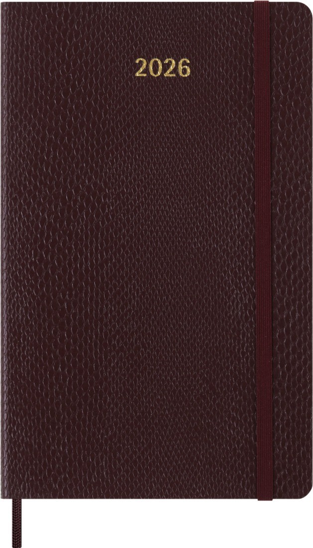Moleskine Precious & Ethical Diary 2026 Weekly, Large 13x21, 12-Month, Vegan Cover, Bordeaux