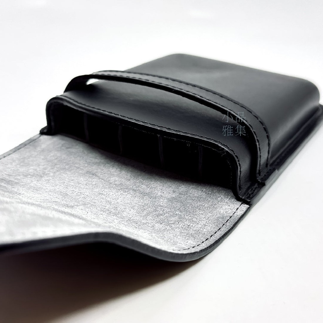 Pilot and Somes Black leather case for 5 instruments, SLS5-11-B