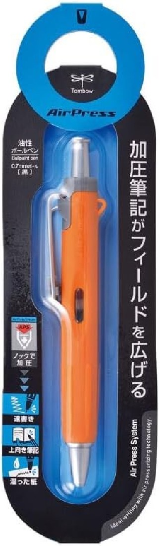 Tombow Air Press 54 Orange Ballpoint Pen, BC-AP54