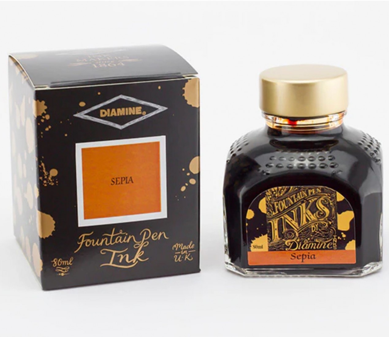 Diamine 80ml Sepia Fountain pen ink botle