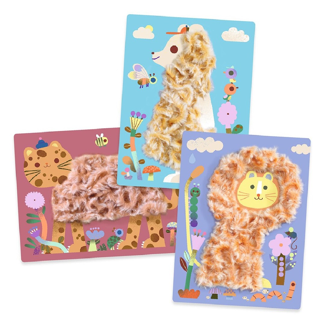 Δημιουργώ εικόνες με πούπουλα και βέλκρο Μαιμού και ζωάκια 09128 Djeco